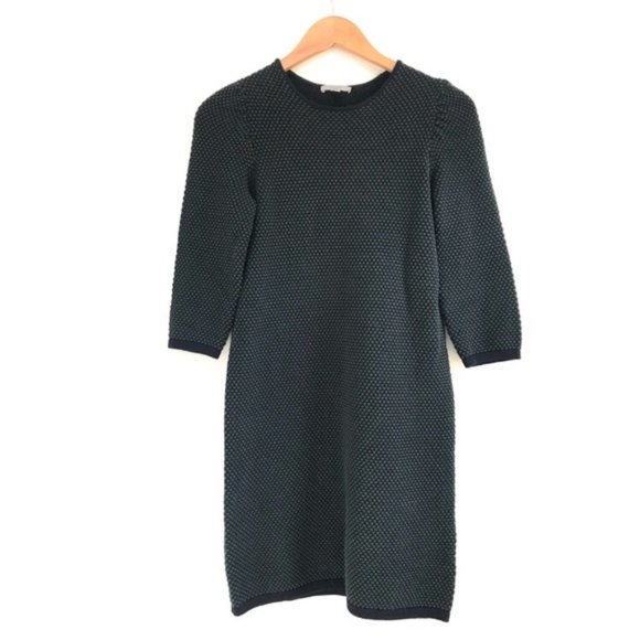 COS Dresses & Skirts - COS Raised Knit Dress, Small Navy/ Black